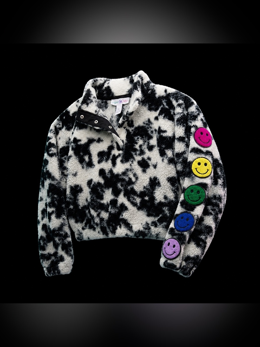 Girls cropped, quarter-snap fleece pullover from the brand Sugar & Jade. - Picture 1 of 7